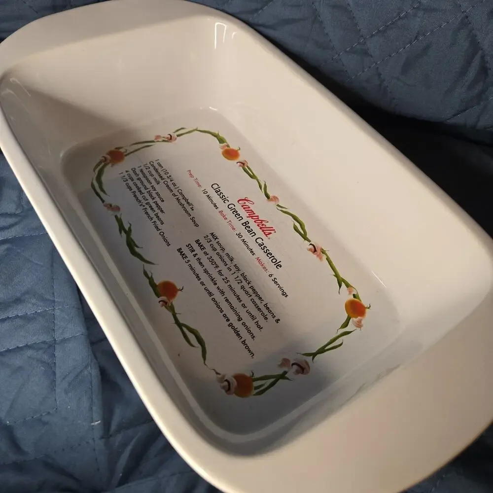 2013 Campbell's Green Bean Casserole Dish With Recipe and Baking Directions 12